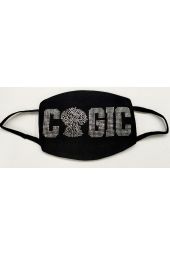 COGIC Crystal Rhinestone Mask - Black